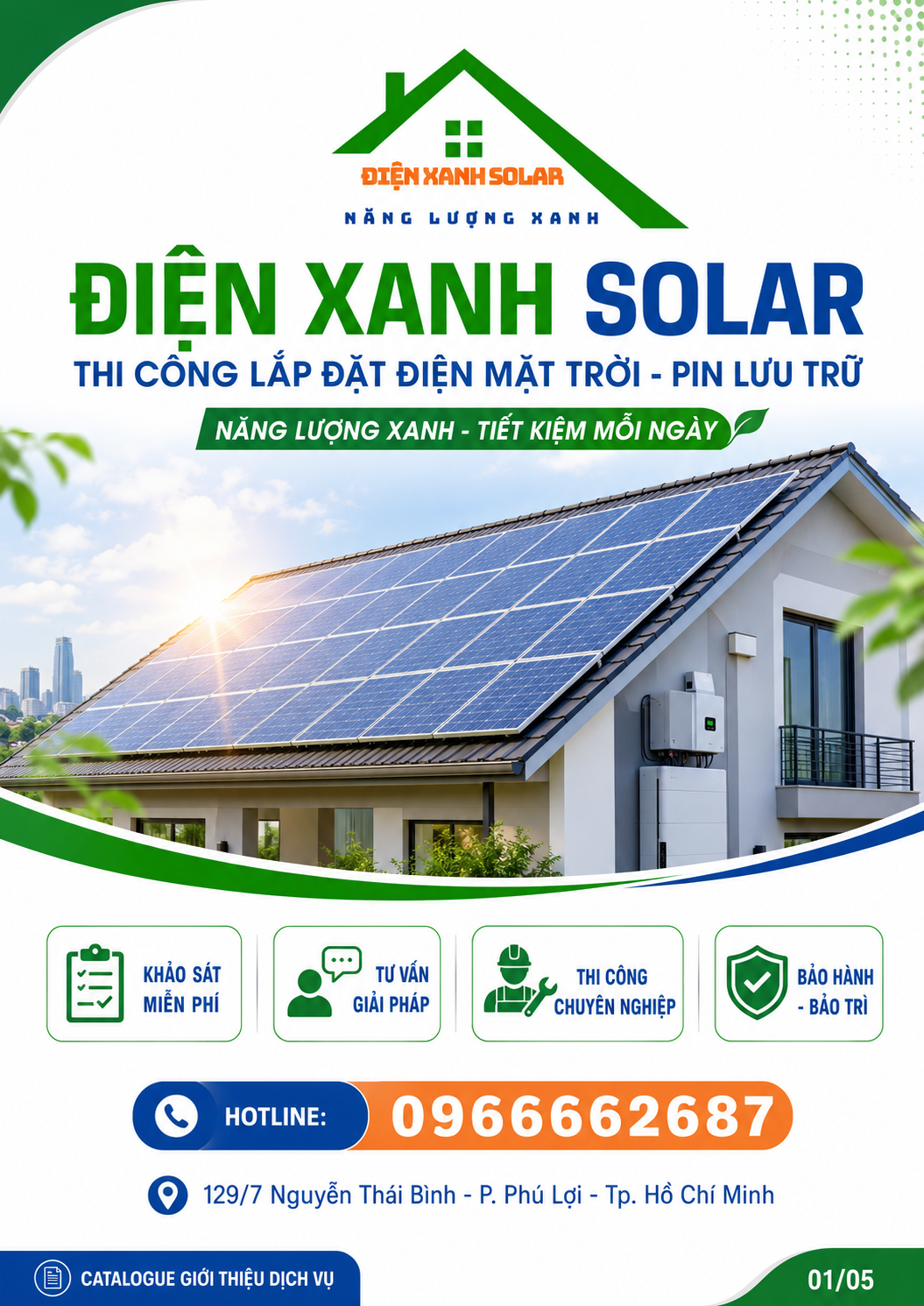 Điện Xanh Solar - thi công lắp đặt điện mặt trời và pin lưu trữ